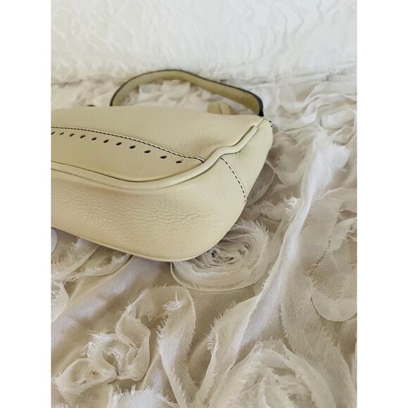 Vtg COACH Bone pebble leather Y2K Demi mini convertible wristlet shoulder bag - Picture 8 of 10